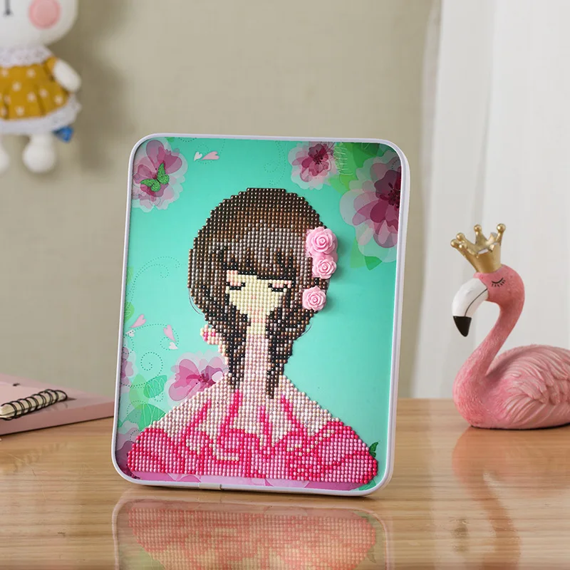 20*25 см Дети DIY Алмазная картина набор мультфильм девушка DIY алмазная живопись с прямоугольной рамкой ручной работы развивающие игрушки - Цвет: G035