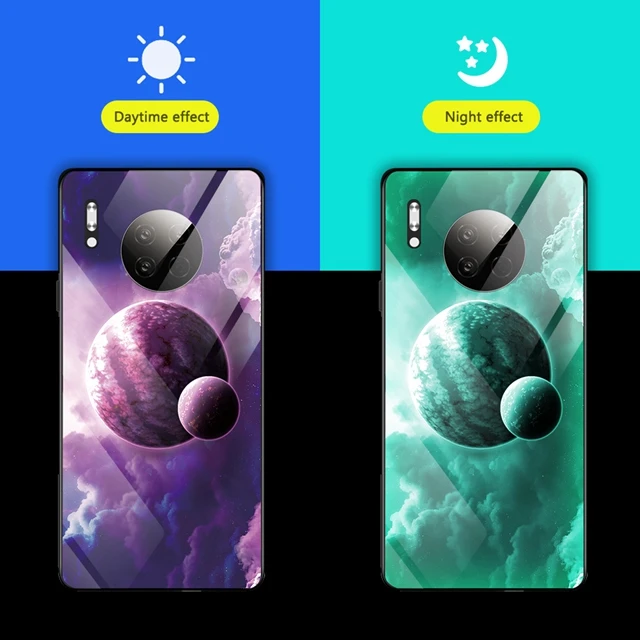 Planet-1 Планета светящийся закаленное стекло чехол для Huawei P30 Pro P20 Lite Mate 30 30 Mate30 P30Pro P30Lite 30Pro 20Pro Крышка телефона Coque - Цвет: Planet-1