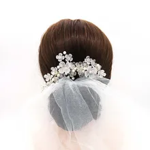 Новая корейская мода стиль ручной работы Стразы в форме цветка имитация жемчуга гребни тиары невесты Noiva Свадебная вечеринка ювелирные изделия