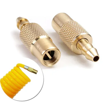 

Bore hose Tire Inflator Valve Connector Brass Air Pump Chuck Copper 2pcs