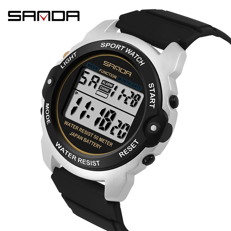 SANDA Sports Women Watches Fashion Casual Waterproof LED Digital Watch Female Wristwatches For Women Clock Relogio Feminino 6003