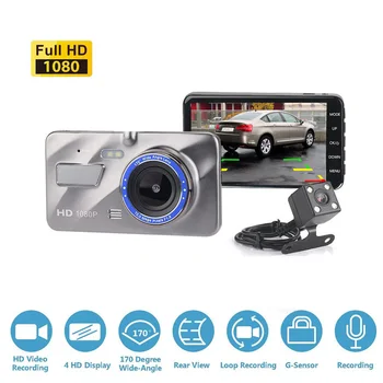 

1080P FHD IPS Dash Cam New Dual Lens Car DVR Camera Front+Rear Camera Video Registrars G-Sensor Night Vision Dash Cam