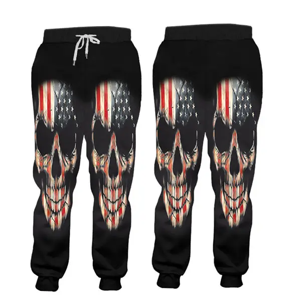 floral 3d pants Новые 3D Череп Американский флаг мужские/женские брюки для бега брюки забавные тренировочные брюки унисекс брюки с завязками повседневные спортивные брюки на заказ - Цвет: floral 3d pants