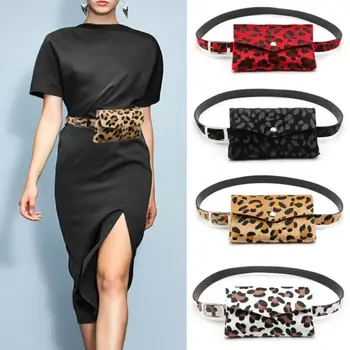 

6 Colors Women Fashion Leopard Waist Fanny Pack Belt Bag Pouch Travel Bag Female Small Purse Waist Packs