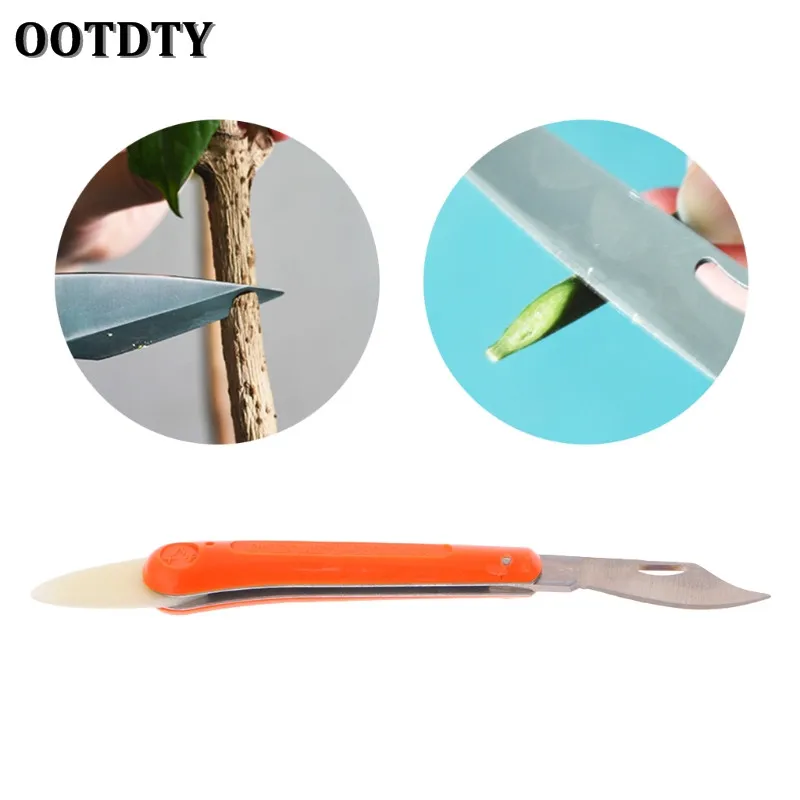 OOTDTY Garden Foldable Grafting Knife Pruning Seedling Cutter Cutting Tool