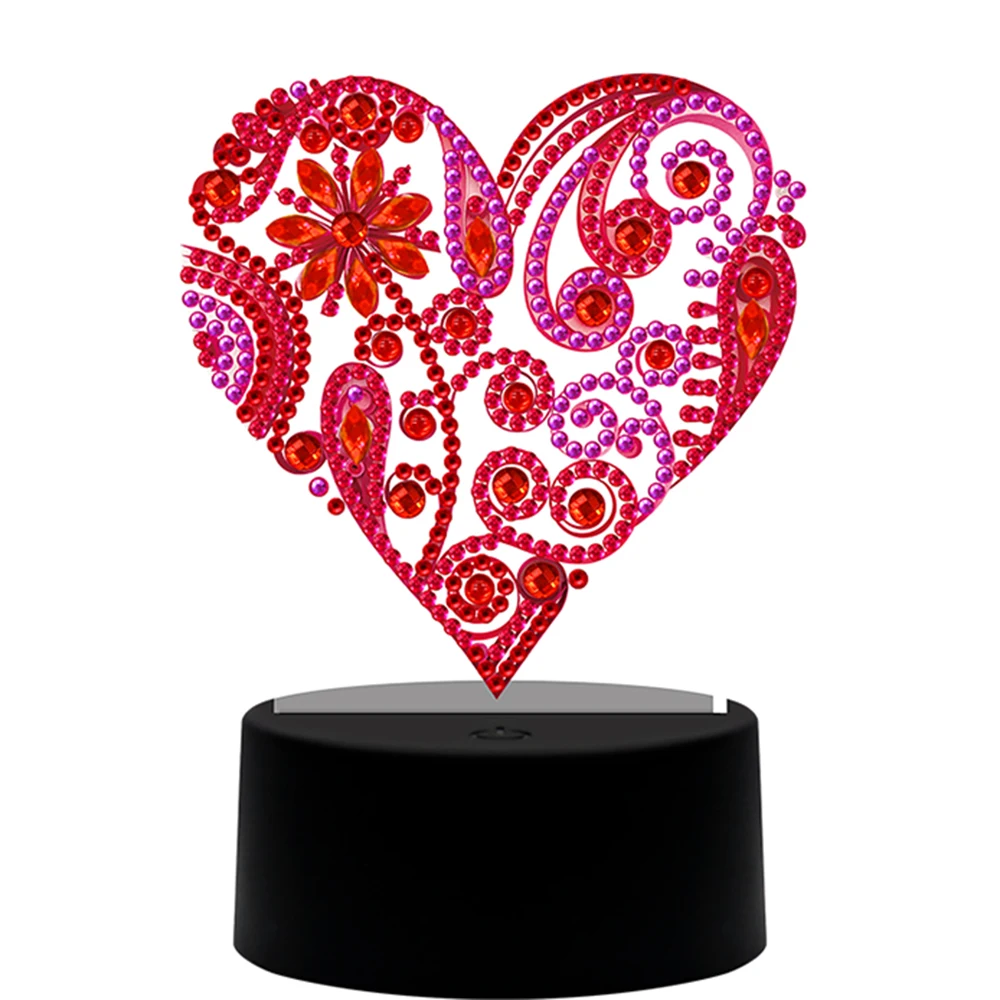 Diy Diamond Painting Led Light Pad 5d Heartshaped Diamond Embroidery