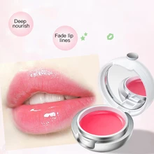 Новая розовая Эфирная масляная мембрана для губ увлажняющая гладкая тонкая линия осветляющая цветная маска для губ с зеркалом