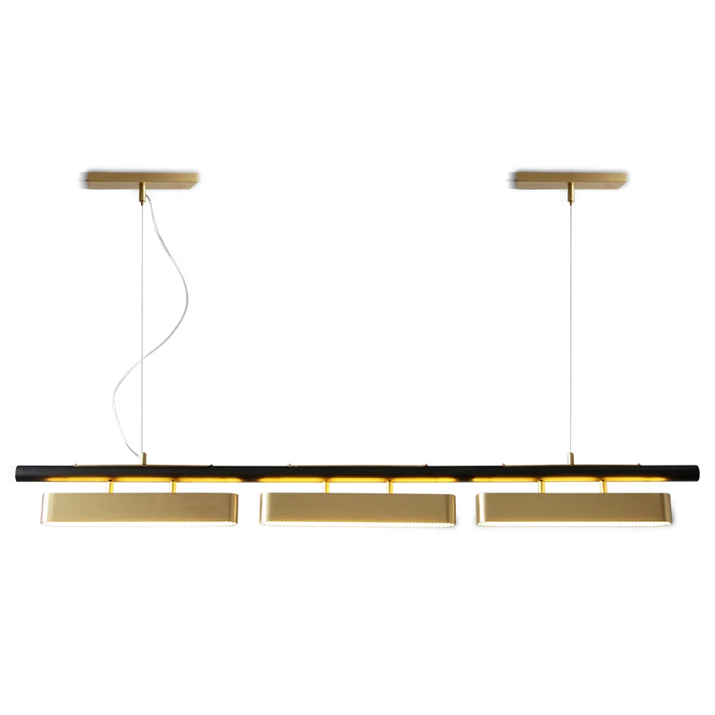 

Simple Personality LED Pendant Lamp Nordic Creative 2/3/6 Heads Stainless Steel Hanging Light For Restaurant Bar Office Art Deco