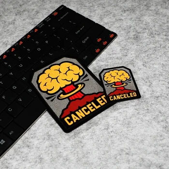 

LuLuSticker #168 Reflective Mushroom Cloud Morale Patch Car Motocross Stickers Fuel Tank Motorcycle Accessories Helmet Decals