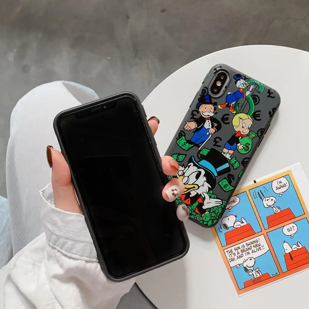 Kawaii мягкий силиконовый роскошный чехол для телефона Monopoly для iphone 11 Pro Max X XS Max XR 6 6S 7 8 Plus милый парный чехол для телефона