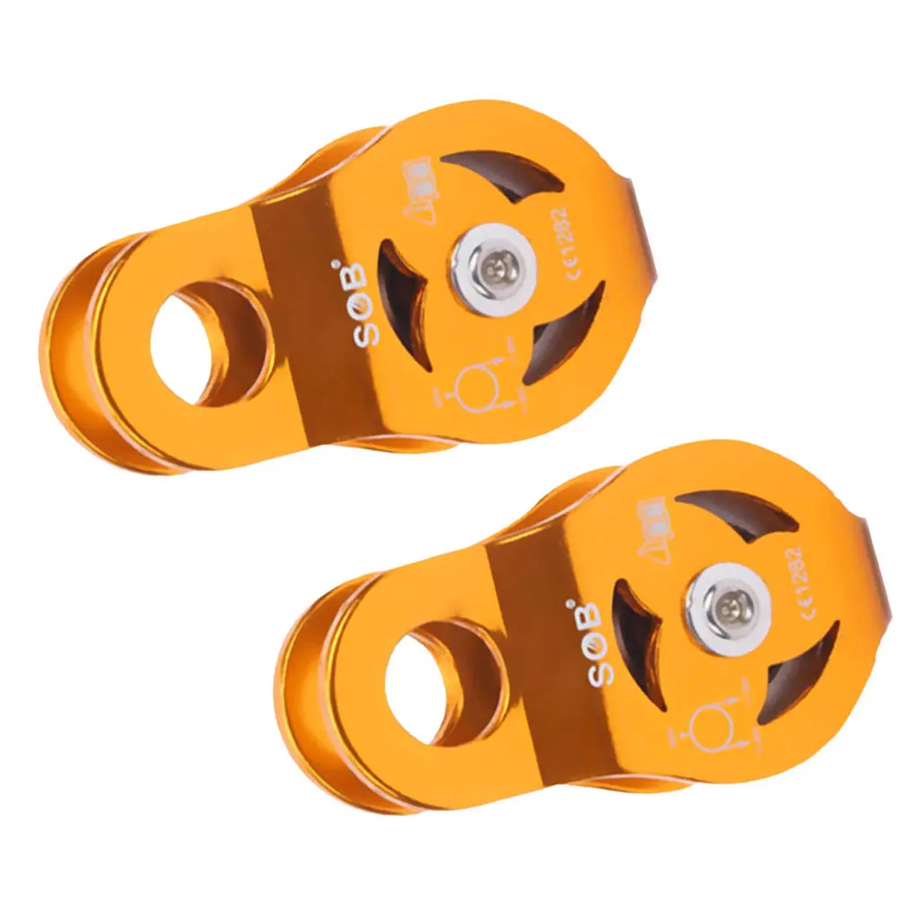 2pcs/set 23KN Fixed Single Pulley for Dragging Tensioning System Arborist Climbing Rescue