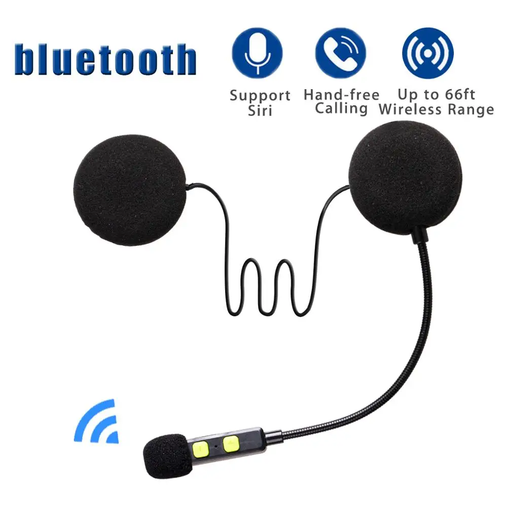 Vcoros Универсальная гарнитура для мотоциклетного шлема Bluetooth 5 0 телефона MP3 GPS handfree