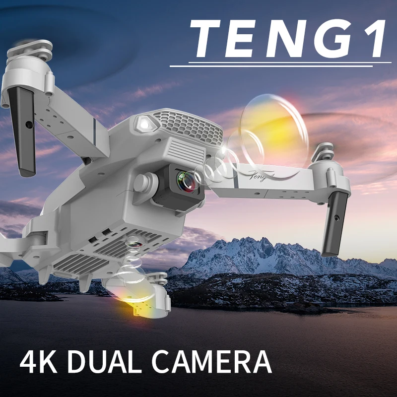 - HGRC E88 RC Drone With 4K HD Camera Wifi Fpv Foldable Quadcopter Altitude Hold Selfie Professional Dron Toys For Boys 10 Years