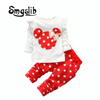 

Smgslib Baby baby girl clothes cotton sports suit cartoon cute print children's clothing children's casual clothes baby clothes