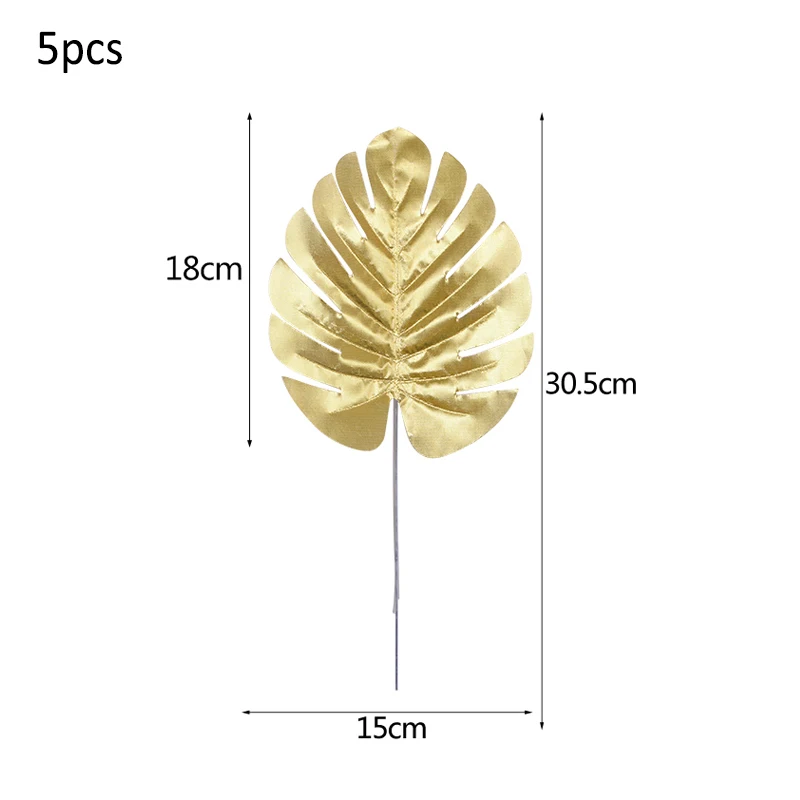 5 шт., Искусственные золотые черепахи, задний лист, разбросанный хвост, лист, сделай сам, свадебный Декор для дома, Рождественская вечеринка, искусственные Пальмовые Листья - Цвет: B01