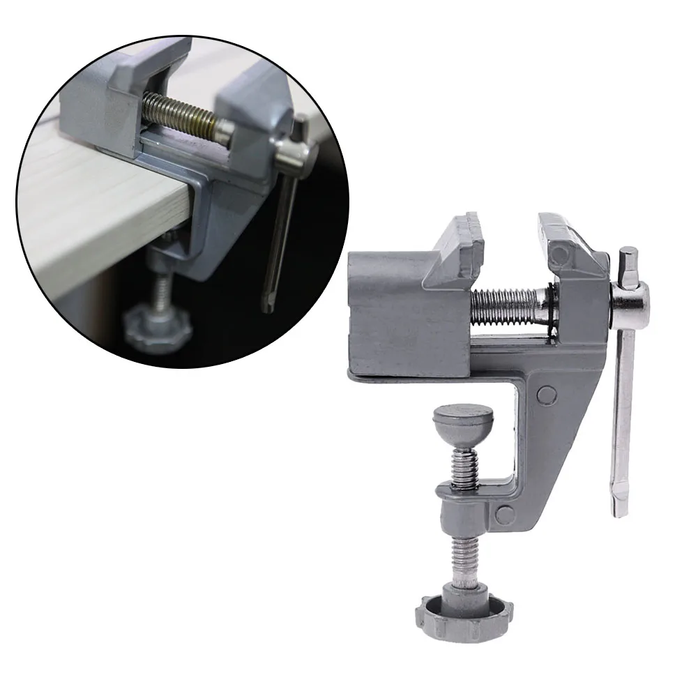 

Mini Bench Vise Table Screw Vise Aluminium Alloy 30mm Bench Clamp Screw Vise for DIY Craft Mold Fixed Repair Tool