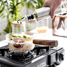 Открытый огонь Толстая Горячая емкость для молока детские пищевые добавки стеклянный Стеганный горшок с деревянной ручкой вареная для супа риса лапша маленькая кастрюля для тушения газовая плита