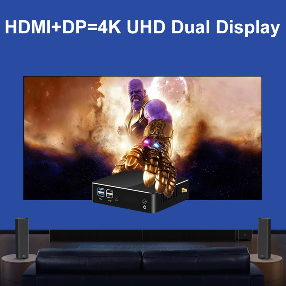 XCY Mini PC 8th Intel Core i7 8565U i5 Processor DDR4 RAM DP HDMI M.2 SSD Win 10 Linux 4K UHD HTPC Desktop Nettop Computer Nuc-3