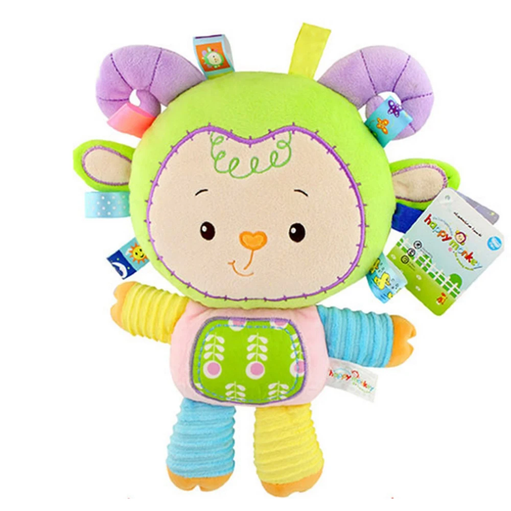 CYSINCOS Детская плюшевая погремушка, игрушки для малышей, погремушки, успокаивающие куклы, животные, ручные колокольчики, новорожденные животные, мультяшная привлекательная кукла, подарки для младенцев