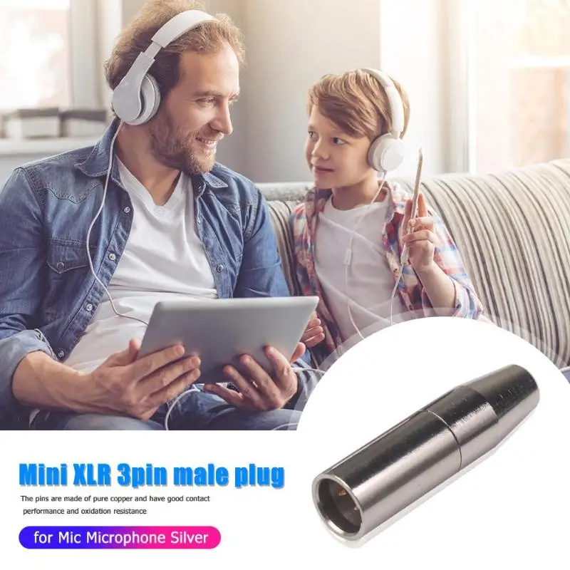 1/2/шт. Мини 3 Pin XLR Мужской Женский аудио разъем из чистой меди корпус хорошее Экранирование производительность разъем для микрофона золото серебро