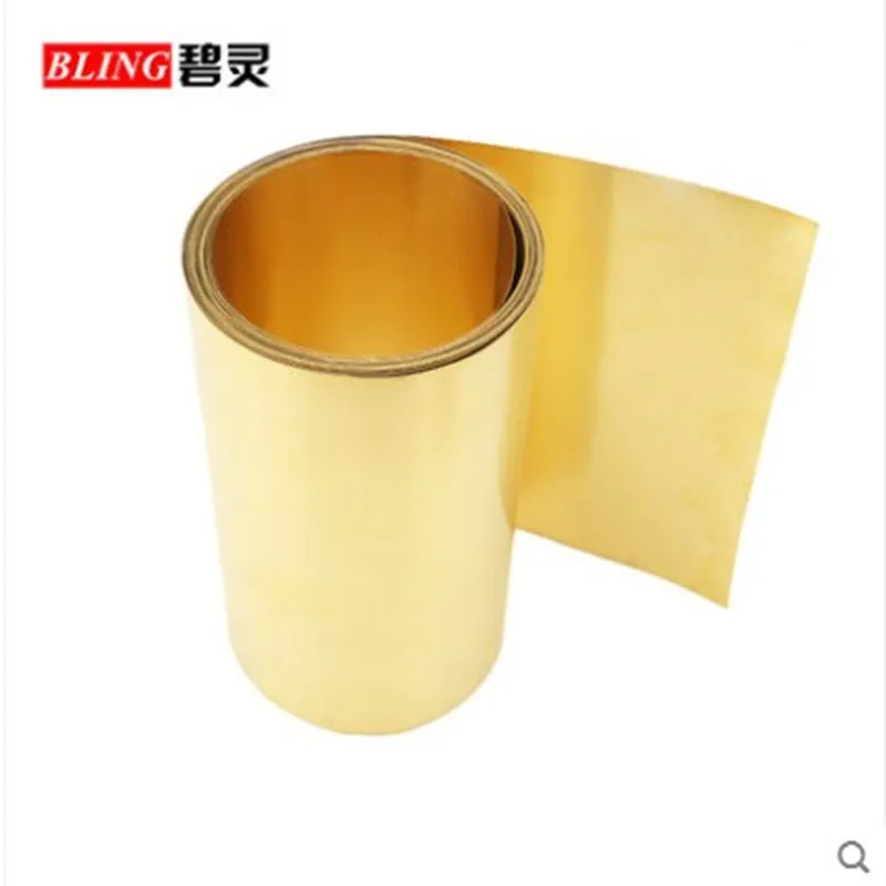 Brass Foil Sheet Roll – 1000mm X 100mm X 0.2mm, Gold Metal Strip For Crafts, Jewelry, Model Projects