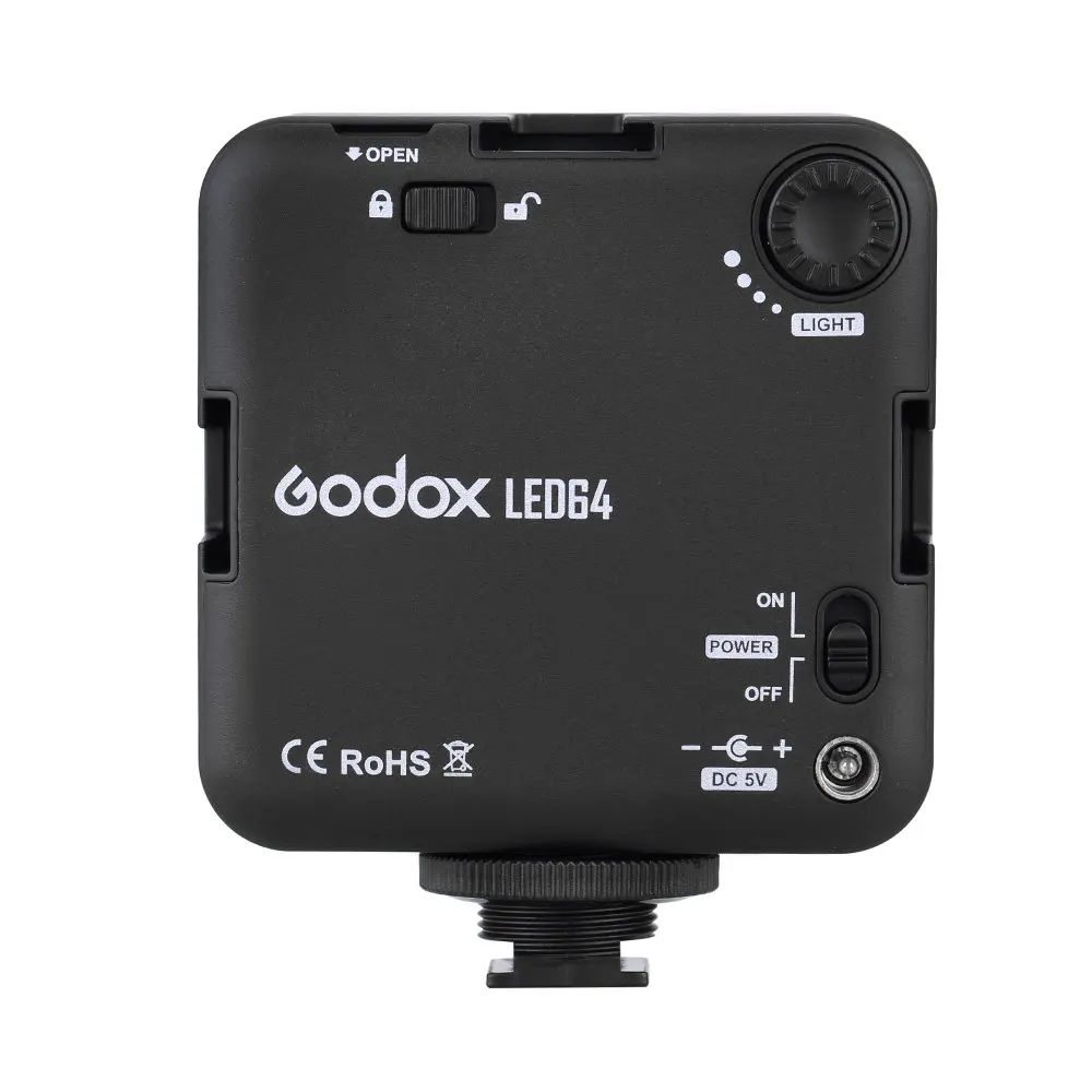 Godox видео свет 64 светодиодный свет для DSLR камеры видеокамеры Мини DVR как заполняющий свет для свадьбы Новости Интервью Macrophotogra