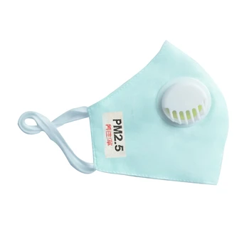 

1PCS PM2.5 Children Mouth Mask Respiratory Valve Solid Reusable Breathable Mask Warm Dustproof Mask For 2-12 Years Old Kids
