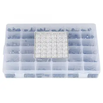

990pcs/set 36 Values Electrolytic Capacitor Assorted Kit 10V~50V 0.1uF to 1000uF thermal cutoff