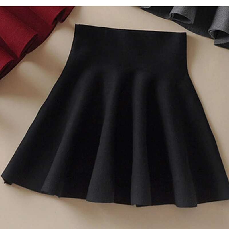 Летняя мини юбка женская плиссированная 2019 модная Корейская женская юбка с высокой талией однотонная Короткая юбка для школьников