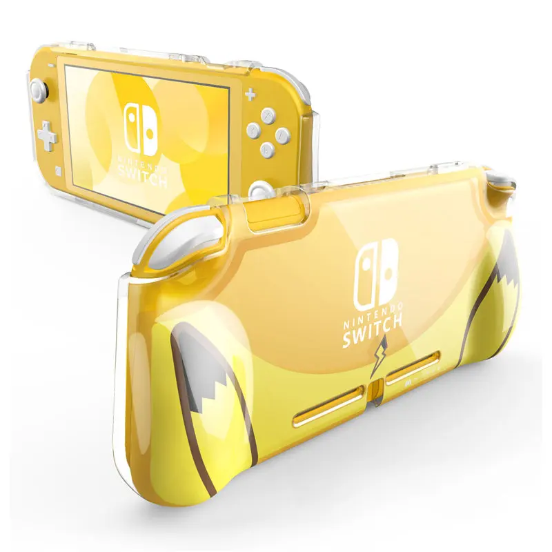 Mumba Case For Nintendo Switch Lite( Release), [Thunderbolt Series] Protective Clear Cover Case with TPU Grip(Yellow