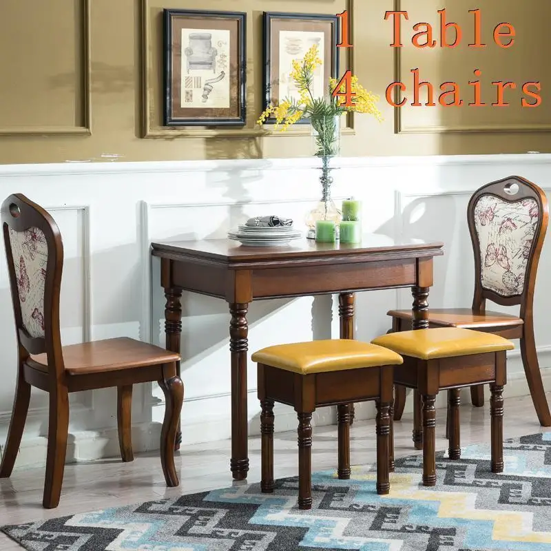 Version P Masa Sandalye Sala Dinning Redonda Eet Tafel Tisch Meja Makan, деревянный комедор, стол для столовой - Цвет: Version P