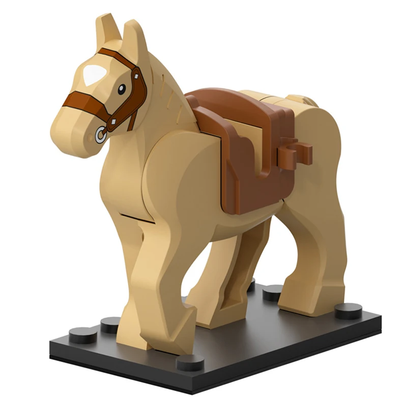 Building Blocks Single Sell Medieval Knight Roman War Horse Rohan Animal Building Blocks Action Figures Toys For Children Koruit XP1007-1016