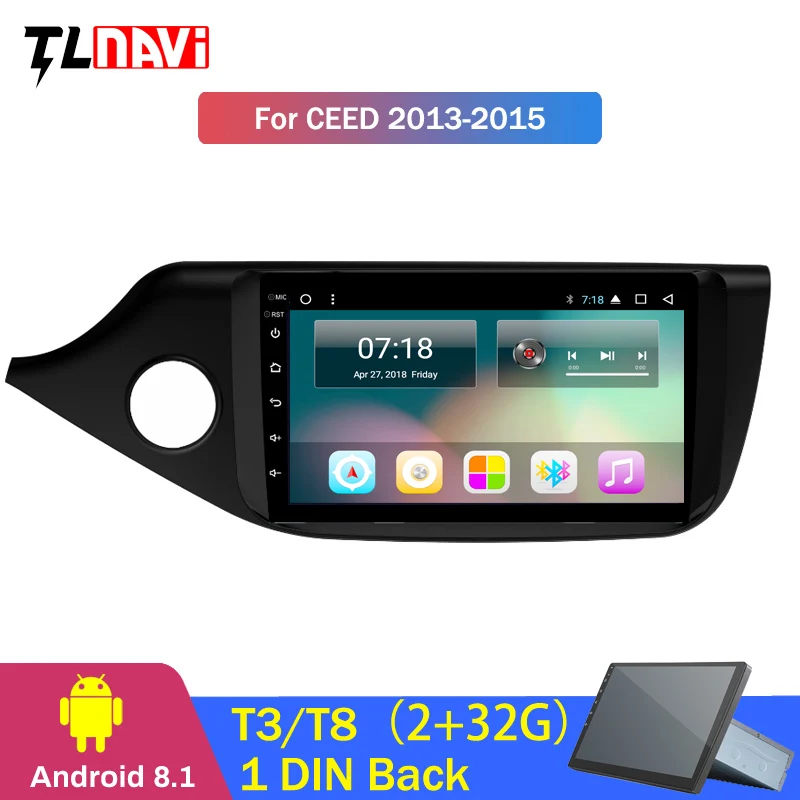 Excellent 2G RAM 32G ROM 9 inch full touch Android 8.1 Car DVD Player GPS Navigation Multimedia for Kia Ceed 2013-2015 1