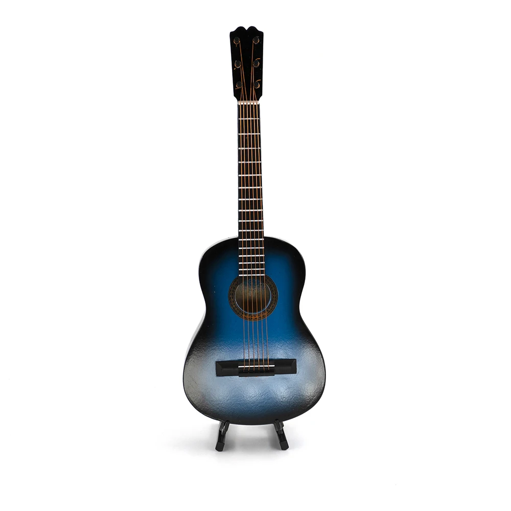 Miniatur Gitarre in blau - Mini Musikinstrument als Dekoration