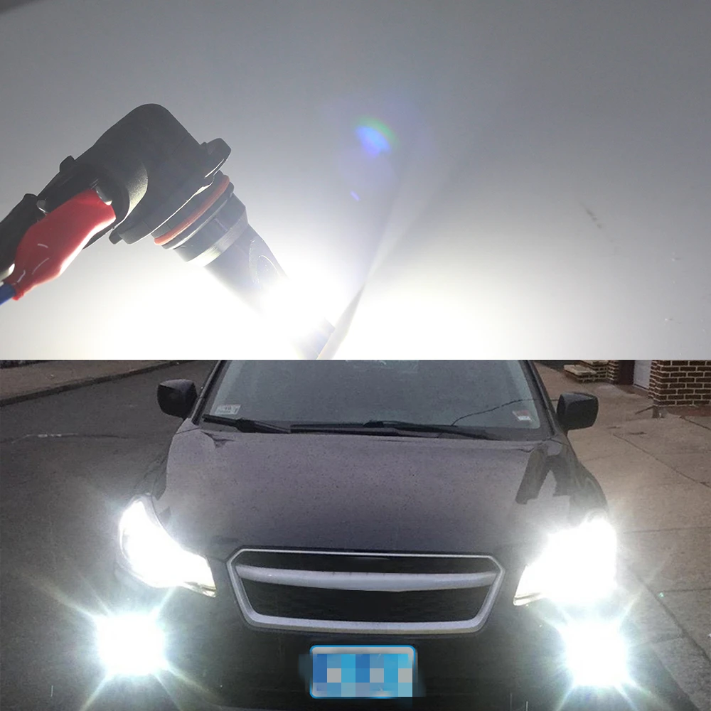 2 шт. H1/H3/H4/H7/H8/H9/H11/9005/9006 Автомобильный светодиодный противотуманный фонарь 1860 60 Вт 6 светодиодный SMD противотуманный фонарь автомобильный налобный фонарь 12 В 6500 К