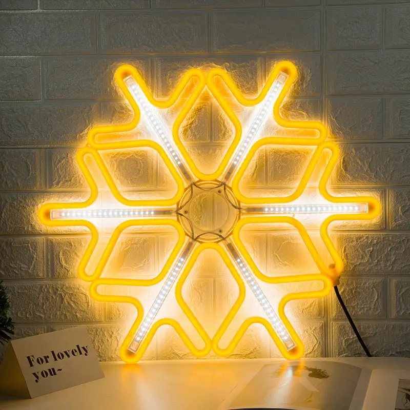 BRELONG led Метеоритный дождь Снежинка огни свадьба бар уличная декоративная подсветка рождественские светящиеся снежинки огни 60 см 1 шт - Испускаемый цвет: Цвет: желтый