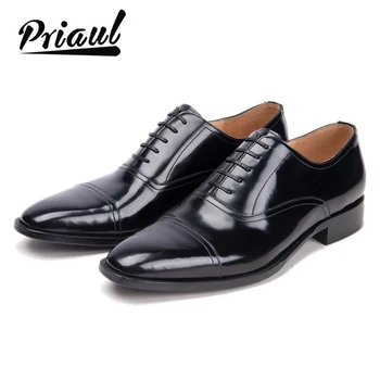

Leather Shoes Men Formal Oxford Genuine Leather Vintage Retro Fashion Wedding Office Brand Luxury Party Casual Shoe