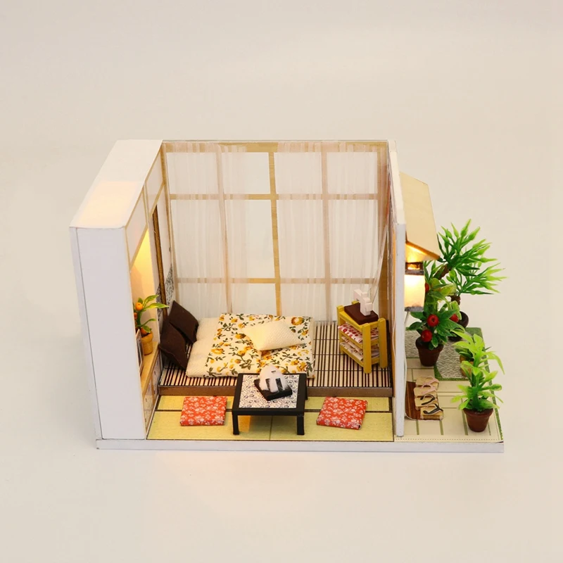 Деревянные игрушки Diy кукольный домик головоломка сборка 3D миниатюры миниатюрный кукольный домик С Пылезащитным покрытием Кукольный дом мебель Игрушки для Chil