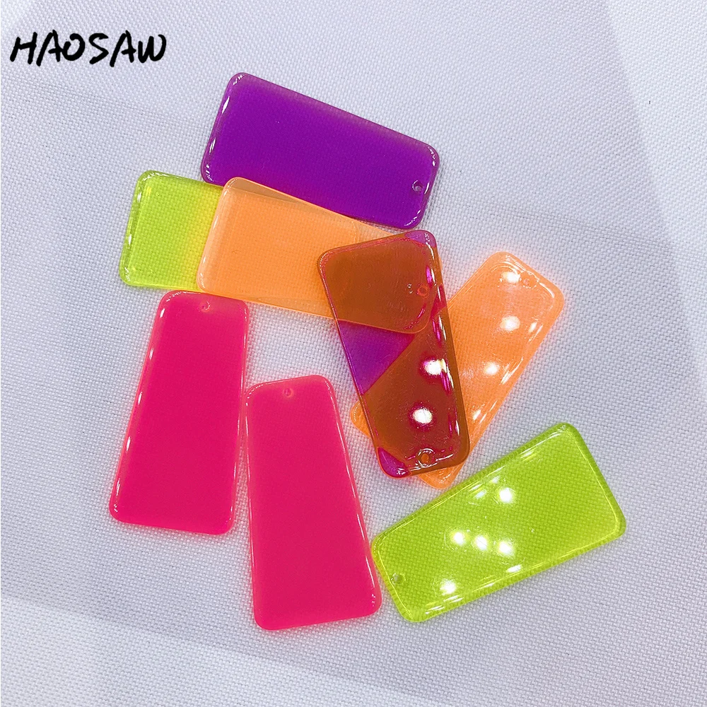 HAOSAW 20*40 мм 6 шт./лот трапециевидная/ацетатная кислота Очаровательная/желе