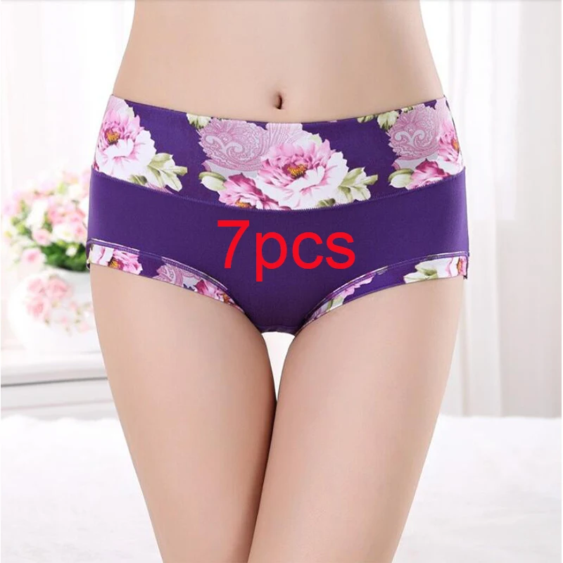 best high waisted underwear 7pcs/Lot Panties Women Underwear Sexy Lingerie Flowers Modal Women Panty Soft Comfortable Lady Briefs Everyday  2021 New ladies underwear Panties