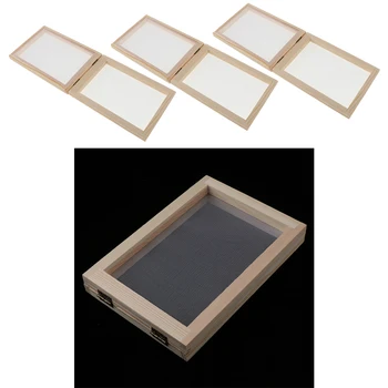 

3-Piece Paper Making Kit Mould Screen Frame, DIY Craft Gift, Handcraft , Recycling, Paper Art, for Kids Adults