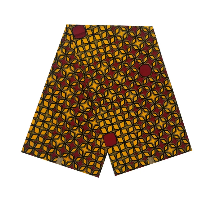 

2019 african wax dutch block print in fabric soft breathable pagne ankara 6yards 100% cotton V-L 743