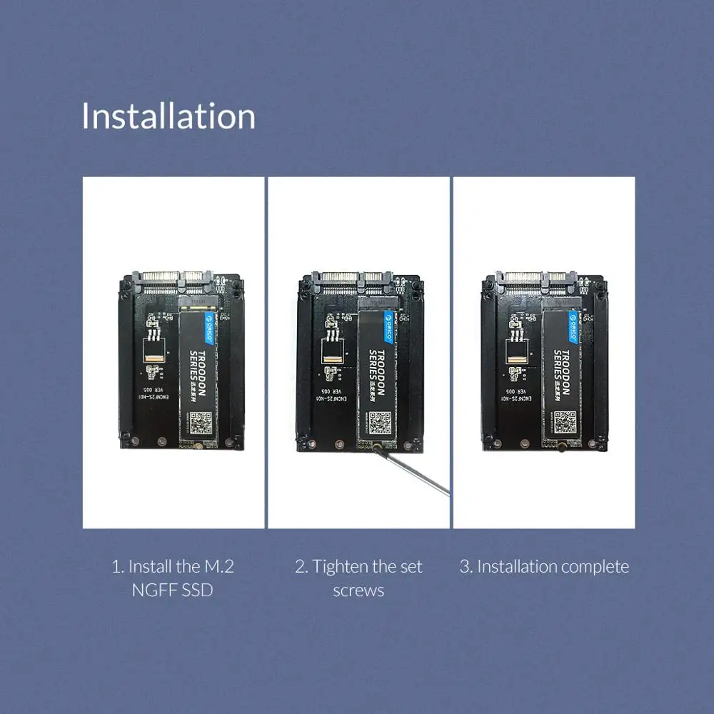 ORICO M.2 NGFF SSD на 2,5 SATA адаптер для 2230/2242/2260/2280 мм M2 NGFF Твердотельный накопитель(SSD жесткий диск M2 NGFF SATA 22PIN