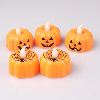 

12Pcs Pumpkin LED Lights Battery Operated Orange Pumpkin Lamp Halloween Home Party Decorations