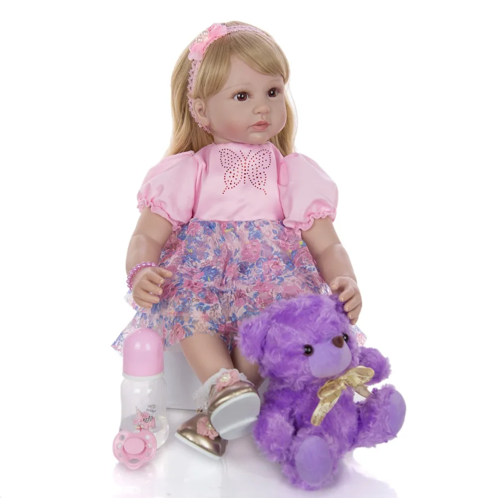 KEIUMI кукла принцессы ручная работа девочка Reborn Baby Doll 60 см Ткань тело Reborn 24 дюйма для девочки подарок на день рождения