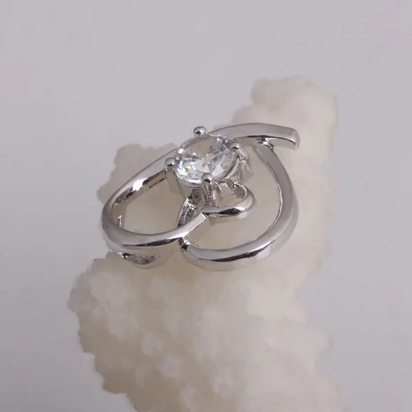 Покрытый 18K комплект Platinum Heart набор с инкрустацией стразами 925 пробы набор сделан медный Белый позолоченный набор