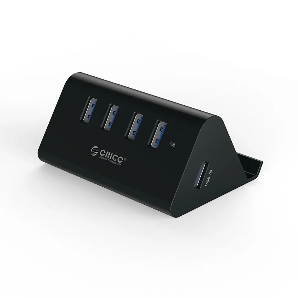 ORICO 5 Гбит/с высокоскоростной мини 4 порта USB 3,0/2,0 концентратор для настольного ноутбука с подставкой держатель для телефона планшетный ПК-черный/белый