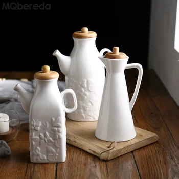 

Japanese Ceramic Creative Oil Pot Household Kitchen Storage Soy Sauce Vinegar Bottle Large Capacity Sake Pot Jars for Spices
