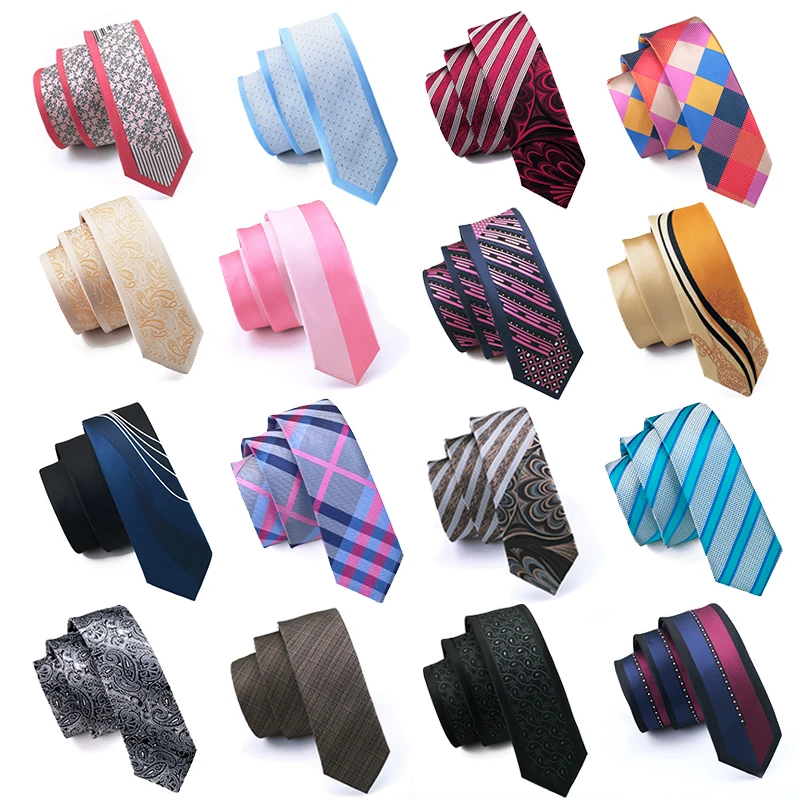 

Hi-Tie Men Slim Tie 34 Styles Paisley 5.5cm Skinny Ties For Men 100% Silk Narrow Gravata Neckties for Wedding Wholesale