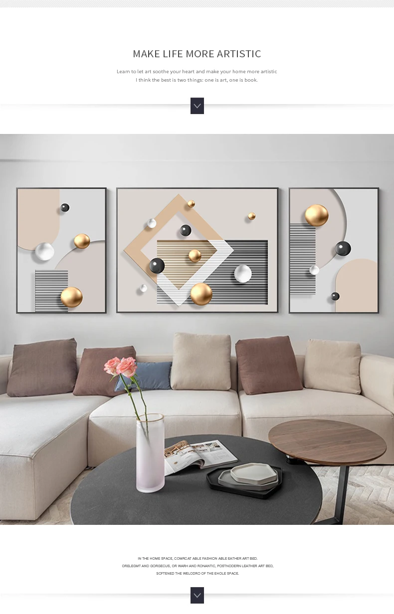 Modern Abstract Geometric Canvas Painting Light Luxury Wall Art Posters and Prints Nordic Living Room Home Decoration Pictures